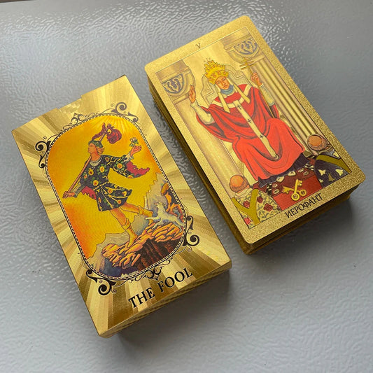 Russian Golden Tarot Cards – Classic 78-Card Divination Deck with Guide Book